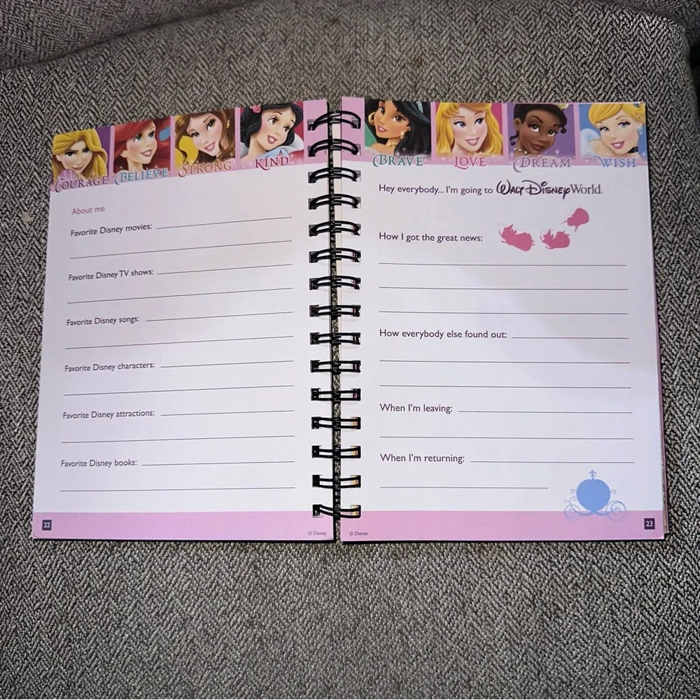 Disney World My Travels Princess Journal Disney Parks Exclusive Retired RARE HTF